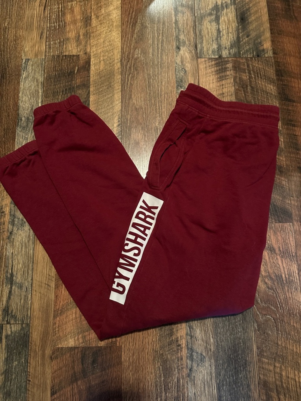 Men’s Gymshark Deep Red Logo Sweatpants